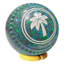 Premier Size 3 Grey/Blue/Lime Palm Tree Logo - Dimple