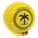 Premier Size 1 Electric Yellow Palm Tree Logo - Gripped
