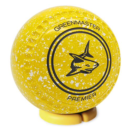 Premier Size 4 Electric Yellow Shark Logo - Gripped
