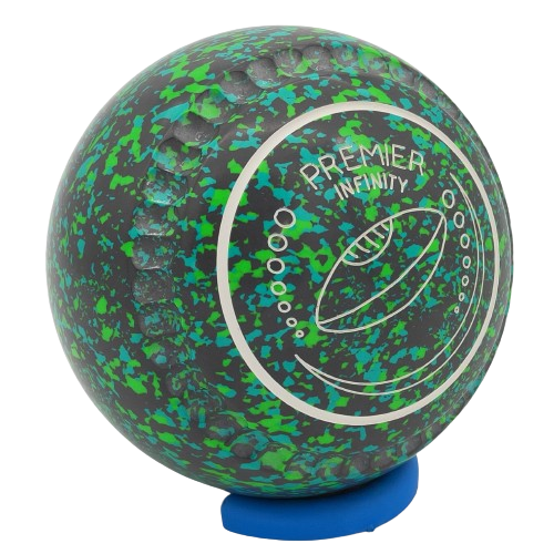Premier Infinity Size 4 Mint-Lime Gripped - Made exclusively by Greenmaster Bowls Scotland - Football Logo