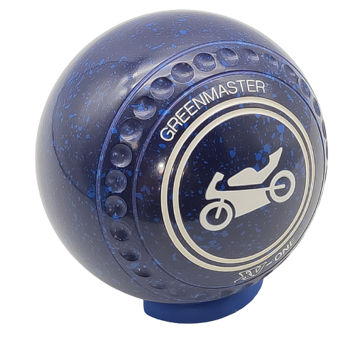 [XV12AB506446AZXST31] Greenmaster XV1 Size 2 Dark Blue Motorbike Logo - Dimpled